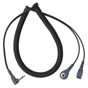 Desco 19862 - Six Foot Coil Cord with 4mm Snaps (Dual Wire)