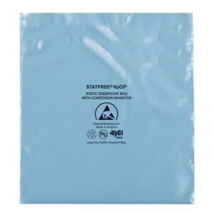 Desco 14170 - Dissipative Bags, Statfree, ESD, Blue, 4" x 6", Open Top, 0.003" Mil Thickness, 100/Pkg