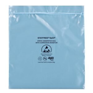 Desco 14173 - Dissipative Bags, Statfree, ESD, Blue, 8" x 10", Zip Top, 0.003" Mil Thickness, 100/Pkg