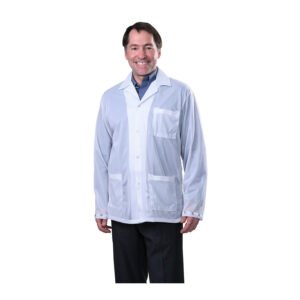 Desco 73826 - Smock, Statshield, Jacket with Snaps, Static Control, 3 Pockets, Polyester, White, 3X-Large
