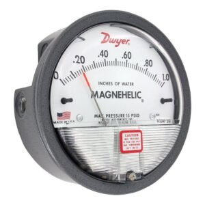 Dwyer 2000-00 - Magnehelic Differential Pressure Gauge, Range 0-0.25" W.C., Minor Divisions 0.005