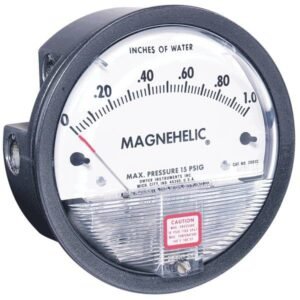 Dwyer 2002 - Magnehelic Differential Pressure Gauge, Range 0-20" W.C., Minor Divisions 0.05