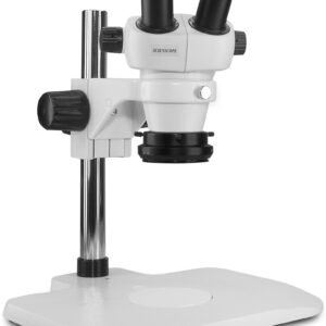 Scienscope ELZ-PK1-R3 - Binocular Microscope with Stand and LED Ring Light/Polarizer