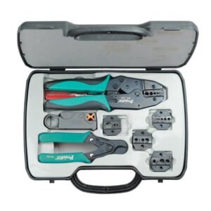 Eclipse Tools 500-001 - Coax Crimping Tool Kit w/Crimp Frame, 5 Dies, Rotary Stripper