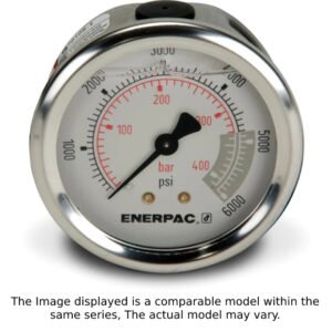 Enerpac 1534R - Hydraulic Pressure Gauge, 1.5" Face, Rear Mount, 6,000 Maximum psi