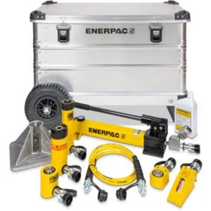 Enerpac SC10HTBW - Three Hydraulic Cylinders and Hand Pump Wheeled Toolbox Set, 10 Ton