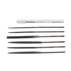 Excel Blades 55668 - 6 Assorted File Set w/Handle, Carbon Steel