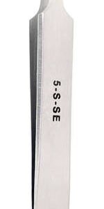 Excelta 5-S-SE - Tweezers, 1-Star, Straight Tapered, Ultra Fine Point, Stainless Steel