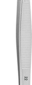 Excelta 22 - Angled Medium Point Tweezers, Carbon Steel, 3-Star