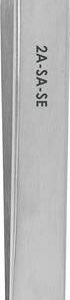Excelta 2A-SA-SE - Tweezers, Straight Tapered Flat Round Points, Anti-Mag. SS, 1-Star