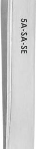 Excelta 5A-SA-SE - Tweezers, Tapered 10-Deg Offset Very Fine Points, Anti-Mag. SS, 1-Star