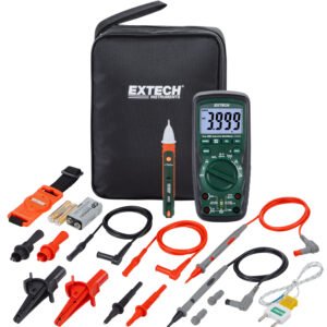 Extech EX505A-K - CAT IV Multimeter and AC Voltage Detector with 8-Piece Test Lead Kit