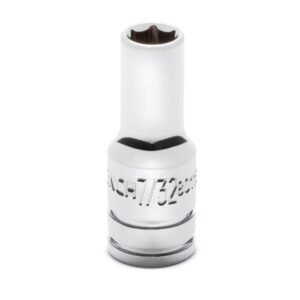 GEARWRENCH 80116S-06 - SAE Socket, 1/4" Drive, 6 Point, Mid Length, 7/32, Alloy Steel, Carded