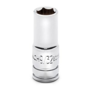 GEARWRENCH 80118S-06 - SAE Socket, 1/4" Drive, 6 Point, Mid Length, 9/32, Alloy Steel, Carded