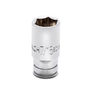 GEARWRENCH 80122S-06 - SAE Socket, 1/4" Drive, 6 Point, Mid Length, 7/16, Alloy Steel, Carded