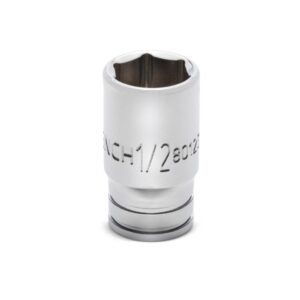 GEARWRENCH 80123S-06 - SAE Socket, 1/4" Drive, 6 Point, Mid Length, 1/2", Alloy Steel, Carded