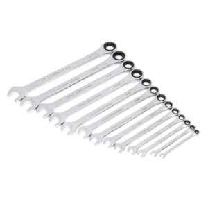 GEARWRENCH 85199 - 13 Piece 72-Tooth 12 Point XL Ratcheting Combination SAE Wrench Set
