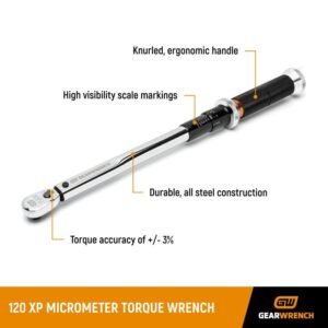 GEARWRENCH 85171 - 1/4" Drive 120XP™ Micrometer Torque Wrench 30-200 in/lbs