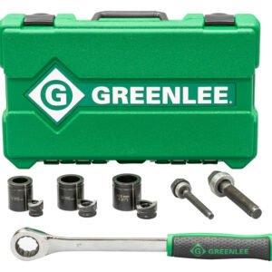 Greenlee 7240SB - Knockout Kit with Ratchet and Slug Buster 1/2", 3/4" and 30.5 mm
