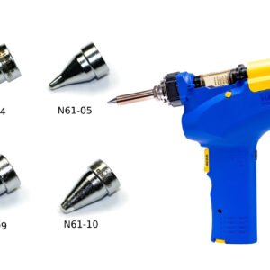 Hakko FR-301 - Portable Desoldering Tool with Four Extra Nozzles (N61-04, 05, 09 and 10)