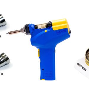 Hakko FR-301 - Portable Desoldering Tool with Four Extra Nozzles (N61-04, 05, 09 and 10) and 633-01 Stand