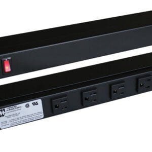 Hammond 1583H6A1BK 15 Amp Horizontal Rackmount Outlet Strip