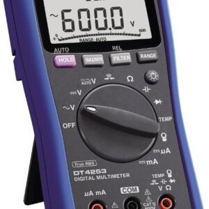 Hioki DT4253 Standard Digital Multimeter with Temperature and Clamp Current Testing for HVAC Applications