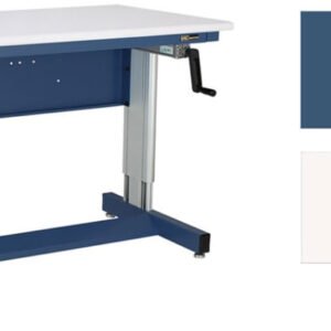 IAC Industries QS-1005802-BL 930 Series Height Adjustable Workstation, 30"D x 60"L, EZE Blue, Standard Version