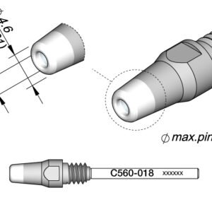 JBC C560018 - Through-hole Desoldering Tip Ø 2.2