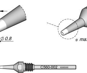 JBC C560002 - Through-hole Desoldering Tip Ø 0.8