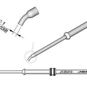 JBC J125410 - Bent Nozzle for JNA Hot Air Station (1mm, 45 Degree)