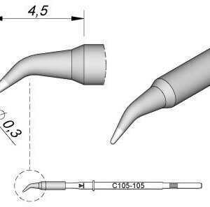 JBC C105105 - Cartridge Bent 0.3mm