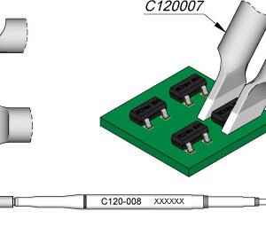 JBC C120008 Cartridge Dual in Line 3.5mm Left
