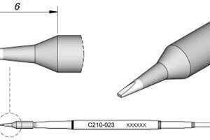 JBC C210023 - Cartridge Chisel 0.4mm x 0.2mm