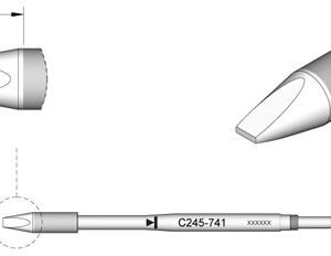 JBC C245741 - Cartridge Chisel 2.4mm x 0.6mm HT