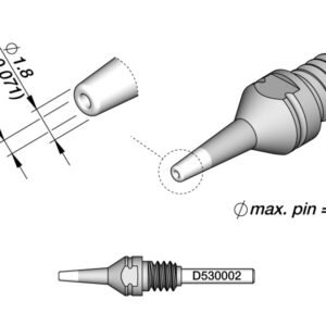 JBC D530002 - Nozzle for DT530 Desoldering Iron (1.8 x 0.8mm)