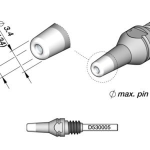 JBC D530005 - Nozzle for DT530 Desoldering Iron (3.4 x 1.5mm)