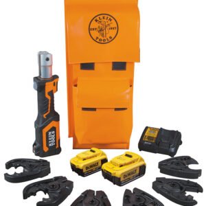 Klein Tools BAT207T144H Battery-Operated Cutter/Crimper Kit, 4 Ah