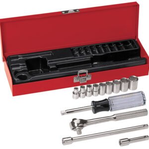 Klein Tools 65500 13-Piece, 1/4-Inch Drive Socket Wrench Set