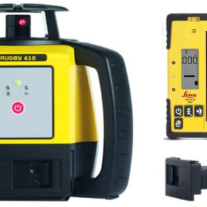 Leica Rugby 610 - Rotating Laser, Rod Eye 160 Laser Receiver, and Li-ion Batteries - Catalog 6008615