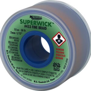 MG Chemicals 453 - Solder Wick, Fine Braid, 0.08" x 50 ft, Size #3, Green Label