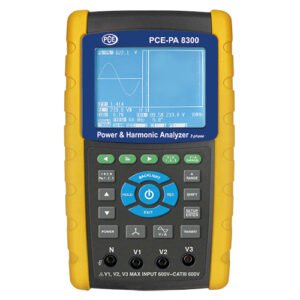 PCE Instruments PCE-PA 8300-2 - Power Meter with 3 Current Clamps (600 V AC / 3000 A AC)