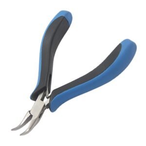 Techni-Pro PLR-175 - Pliers, Curved Chain Nose, 4.75" OAL, Smooth Jaw, Ergo Handle, Stainless Steel