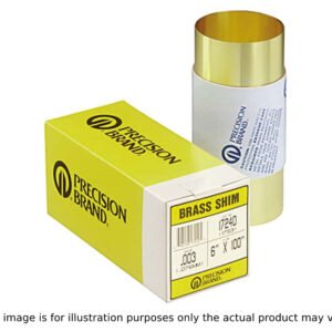 Precision Brand 17SJ9 - 0.009″ Brass Shim Stock 6″ X 180″ Roll