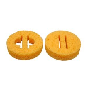 SIR S495-P10 - Soldering Sponge, 2.55", Round, 2 Slits, 2 Knockouts, 10/Pack