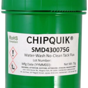 Chip Quik SMD430075G - Tack Flux / No Clean, Water Washable SMD4300, 75 Gram Jar
