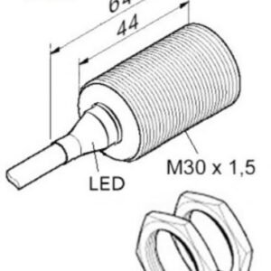 SPM Vibration 90454 Inductive Proximity Switch (M30) with Integrated 2m Cable with Blunt End
