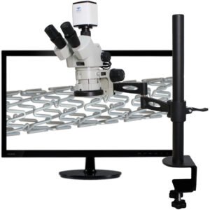 Aven Tools SPZV50-258-553 - Stereo Zoom Trinocular Microscope (6.7x - 50x) with Mighty Cam Pro