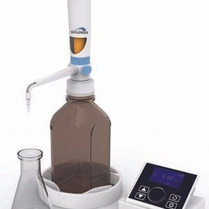 Scilogex 731231059999 iFlow Electronic Motorized Digital Bottletop Dispenser, with 1L bottle, 0.01-99.99ml, 110-240V, 50/60Hz, UK Plug