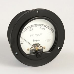 Simpson 01110 - Analog Panel AC Ammeter, Round Style, Model 55, 3.5, 0-500